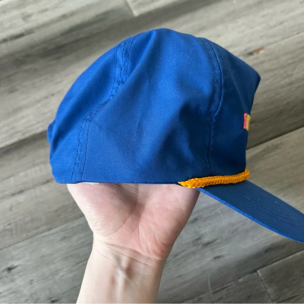Vintage 1980s-1990s Royal Blue Neon San Francisco SnapBack Trucker Cap Hat